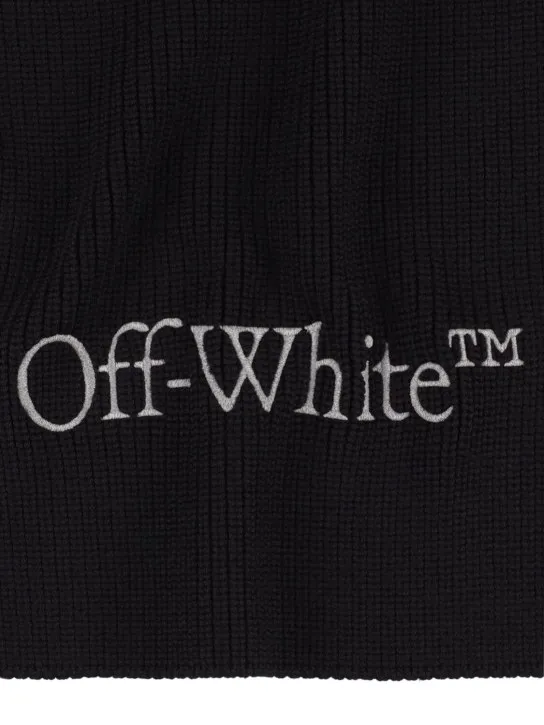 Off-White   Bookish knit wool scarf 