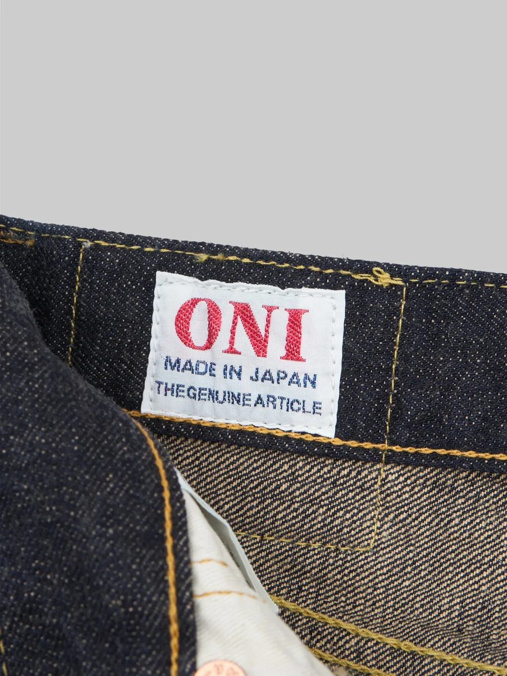 ONI Denim 246-KBE "Indigo Beige" 14oz Neat Straight Jeans