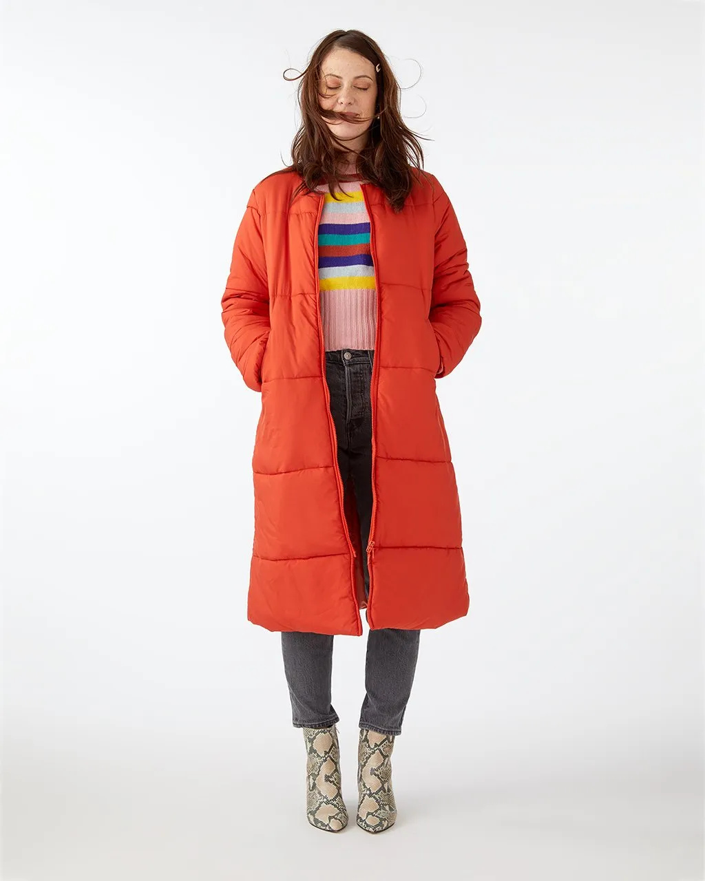 Orange Puffer Jacket