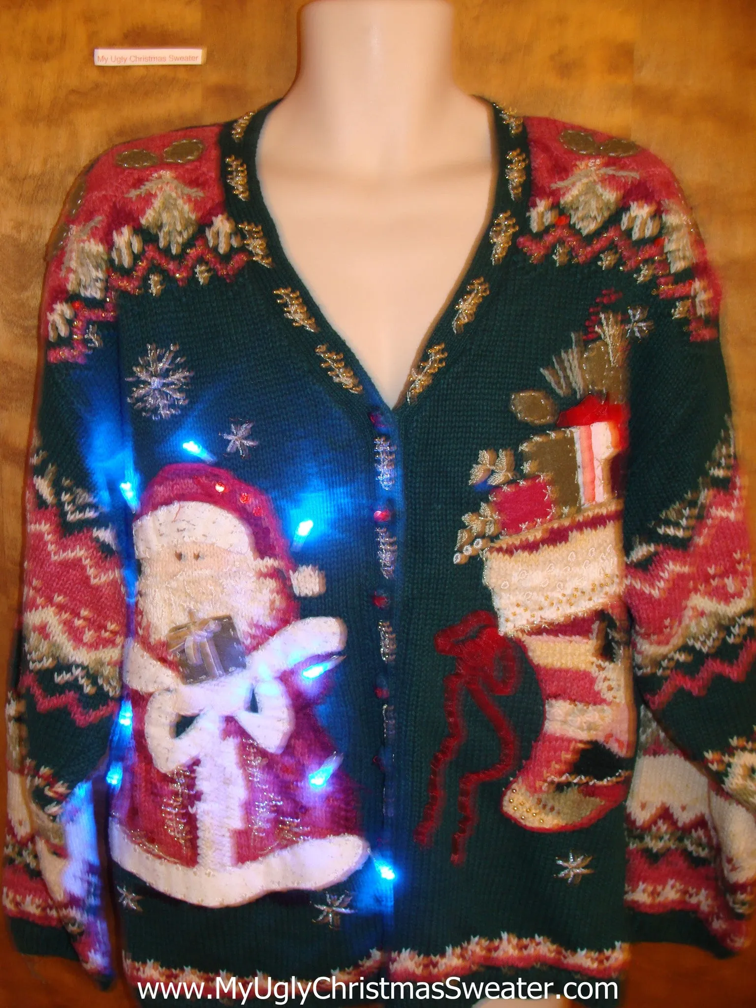 Ornate 80s Light Up Tacky Christmas Jumper