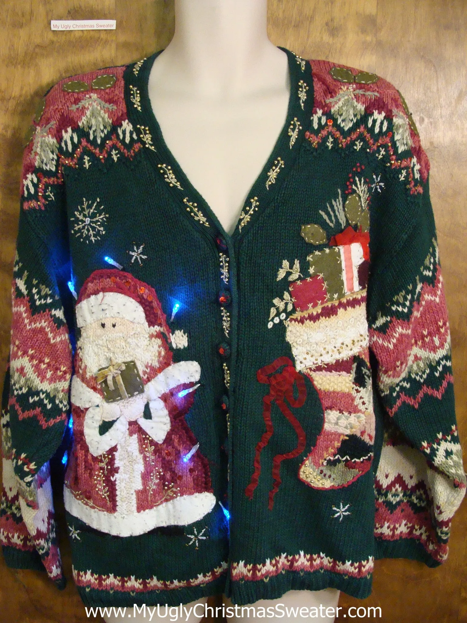 Ornate 80s Light Up Tacky Christmas Jumper