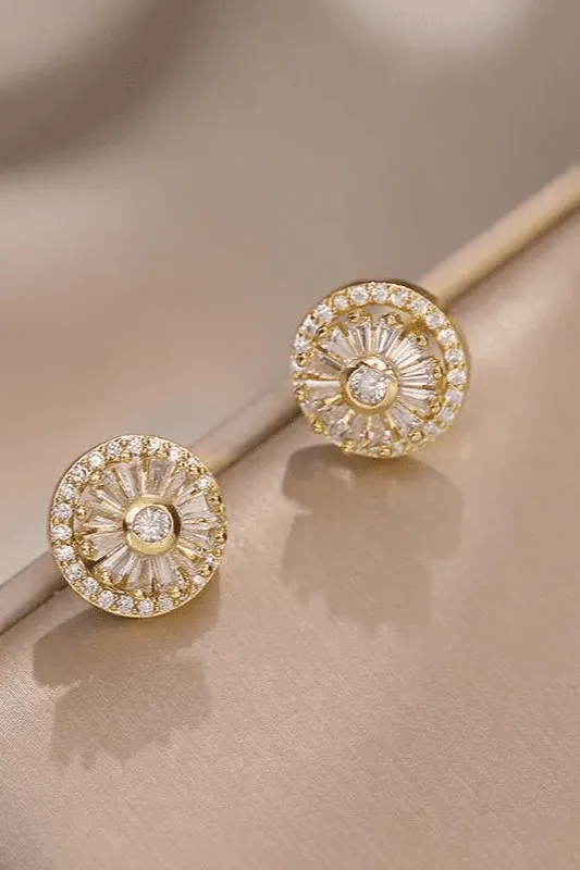 Pinwheel CZ Studs