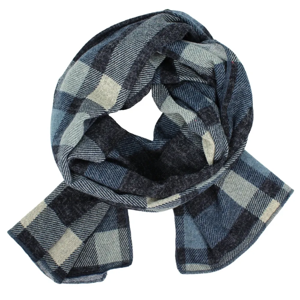 Plaid Knit Oblong Scarf