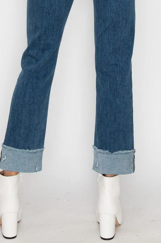 Plus Size High Rise Straight Jeans