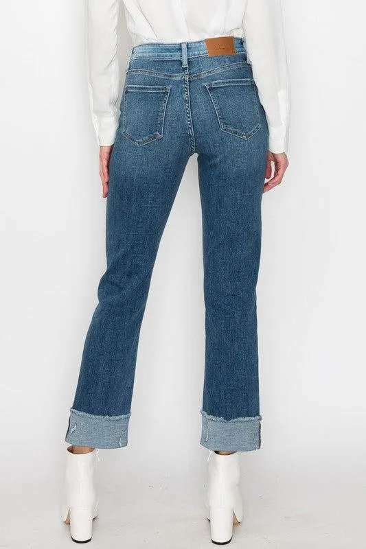 Plus Size High Rise Straight Jeans