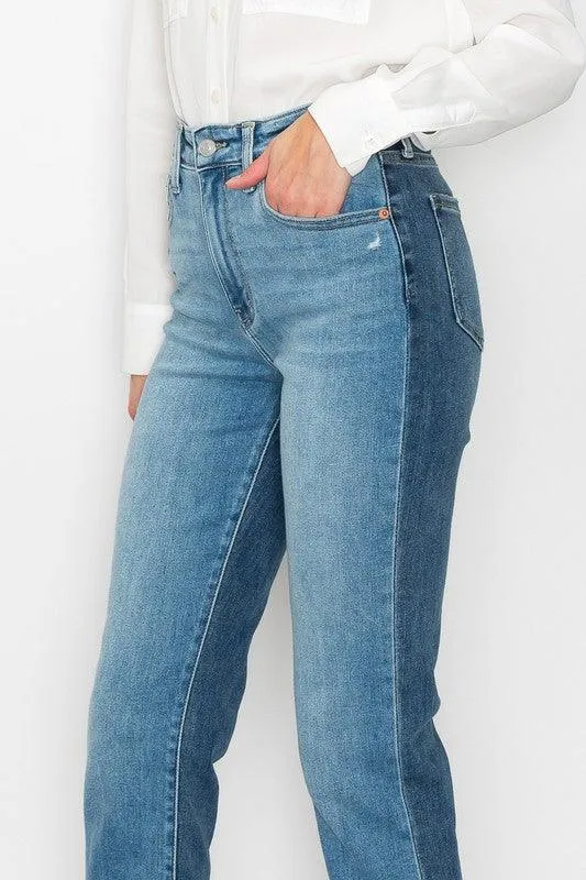 Plus Size High Rise Straight Jeans