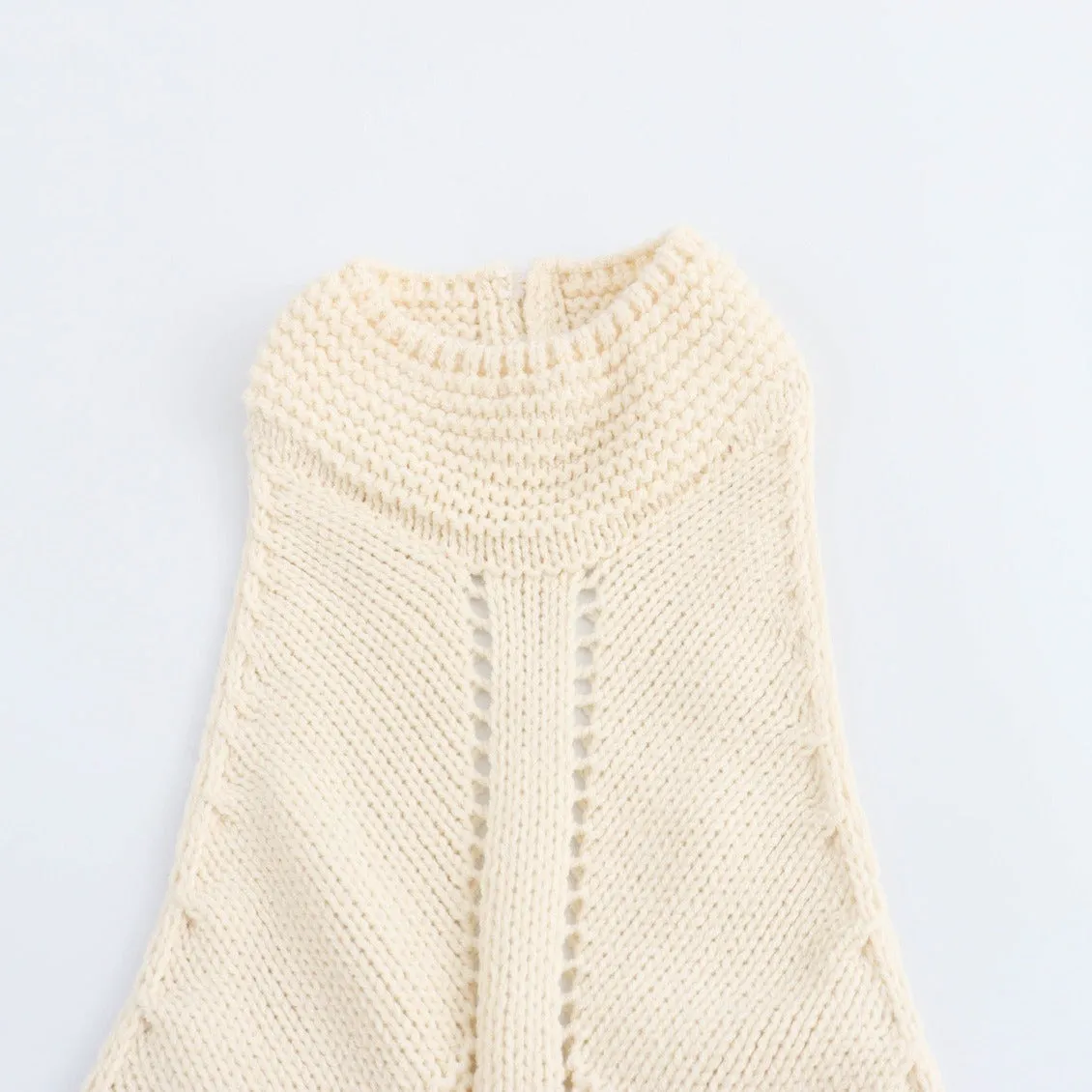 Pre Order:  Halter Neck Slim Fit Knitted Vest