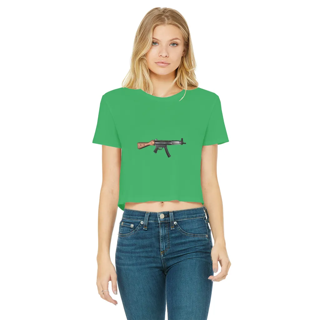 Rifle Classic Women's Cropped Raw Edge T-Shirt