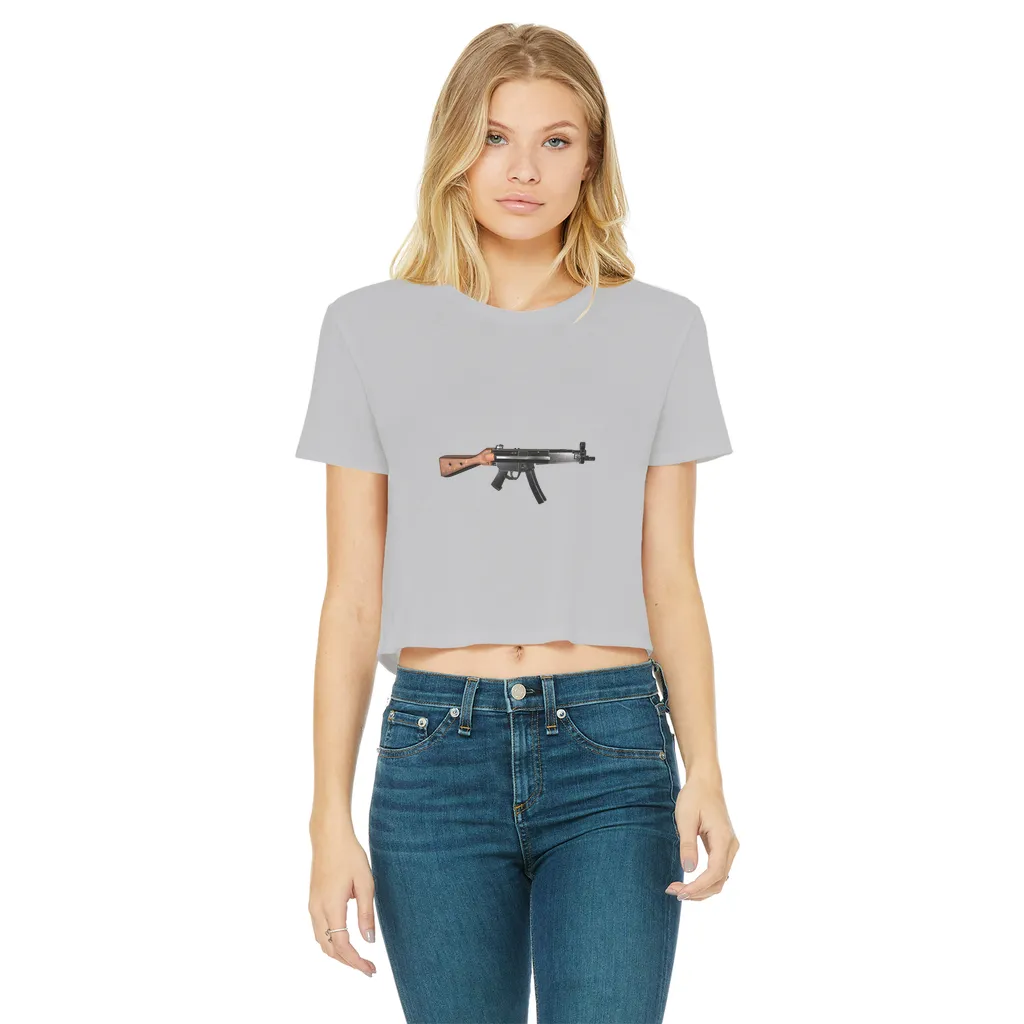 Rifle Classic Women's Cropped Raw Edge T-Shirt