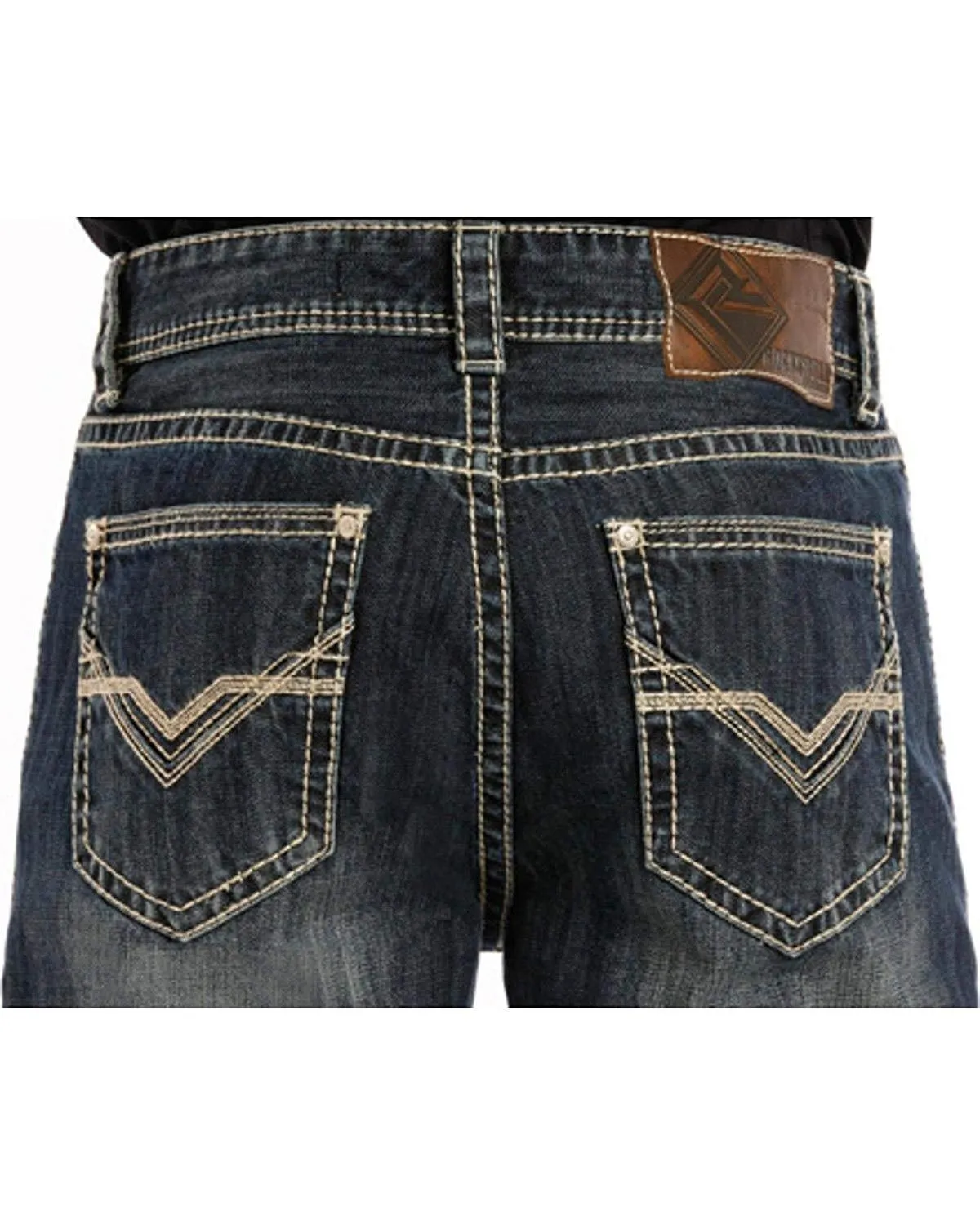 Rock and Roll Men's Double Barrel Running V Jeans Boot Cut - M0S1446 32x34