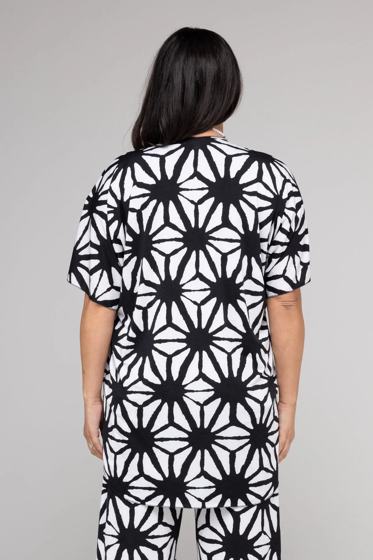 Shatter Print Jersey Short Sleeve Kimono