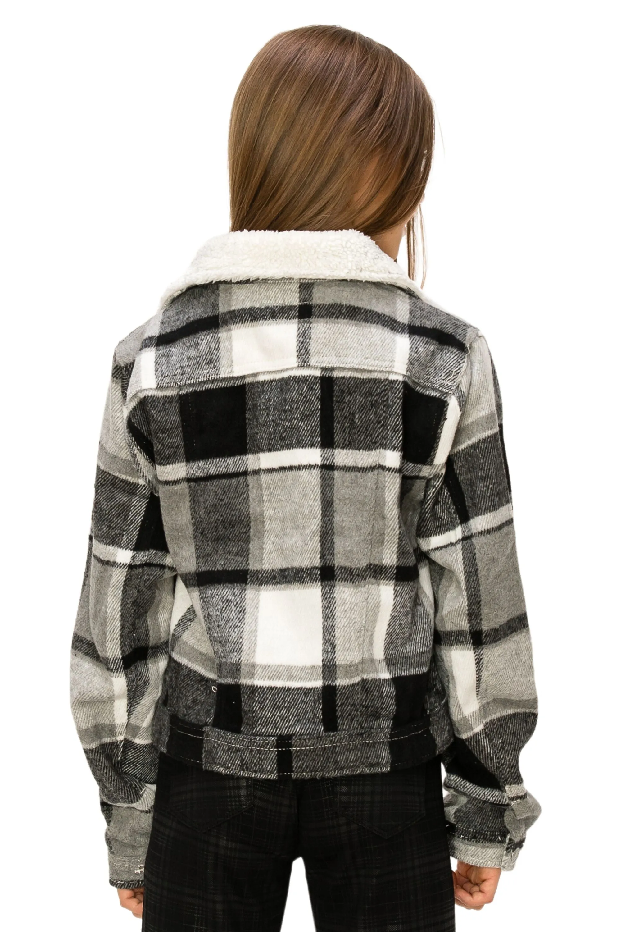 Sherpa Collar Plaid Jacket