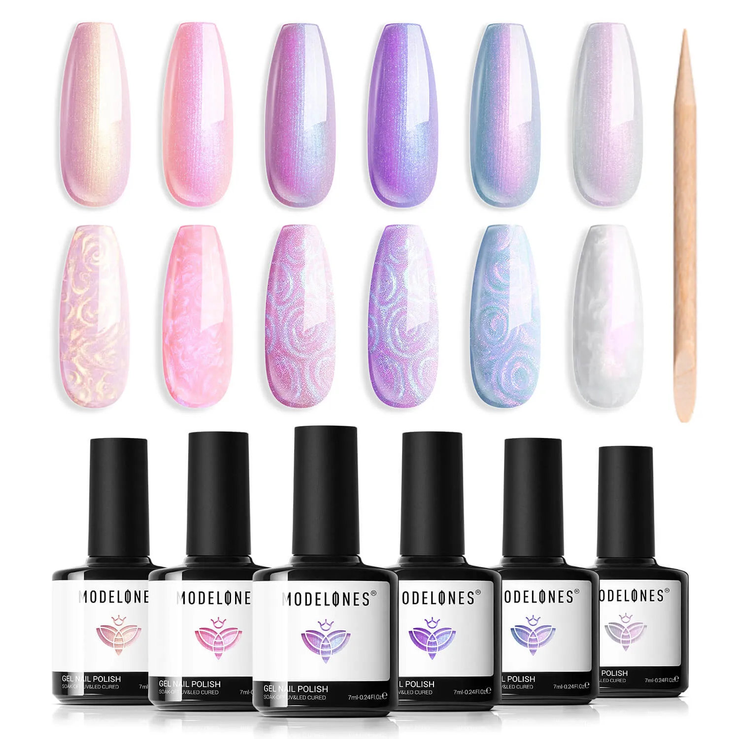 Shimmering Seashell - 6 Shades Gel Nail Polish Set 7ml