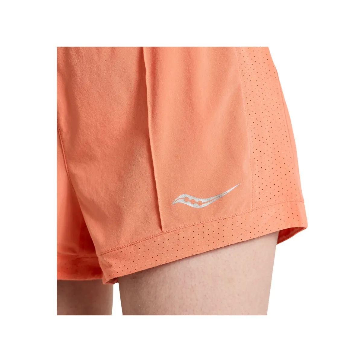 Short Saucony Outpace 3" Orange Women's