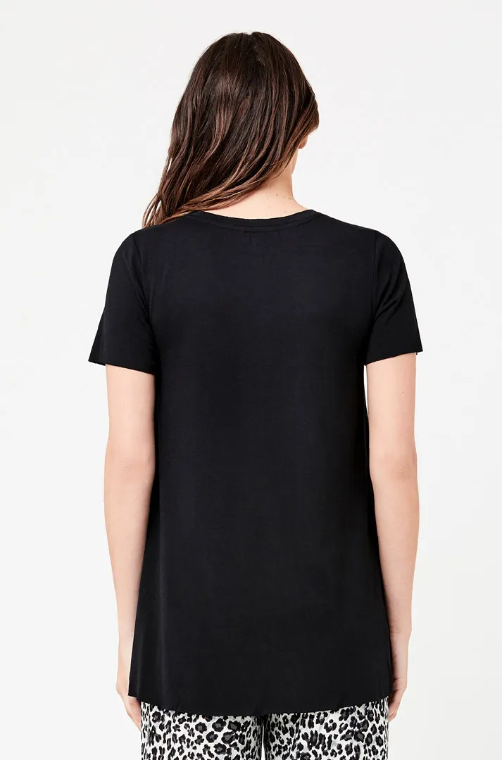 Short Sleeve Raw Edge Tee