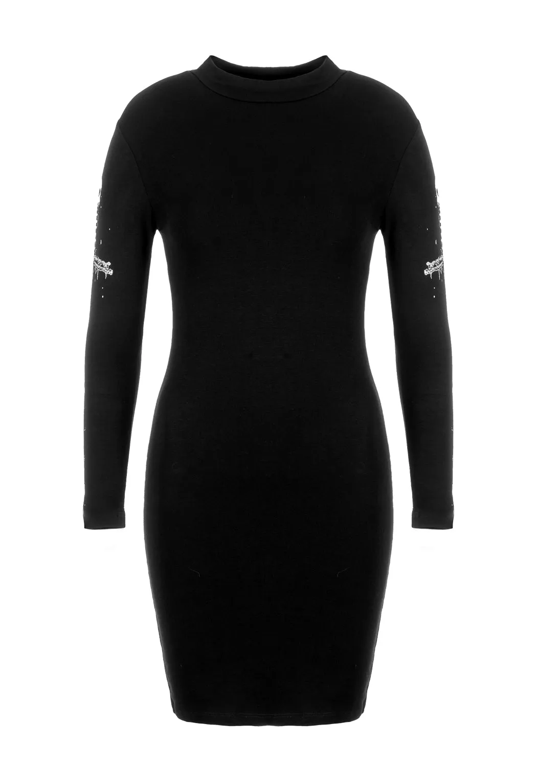 SKULTRO MOCK NECK BODYCON DRESS