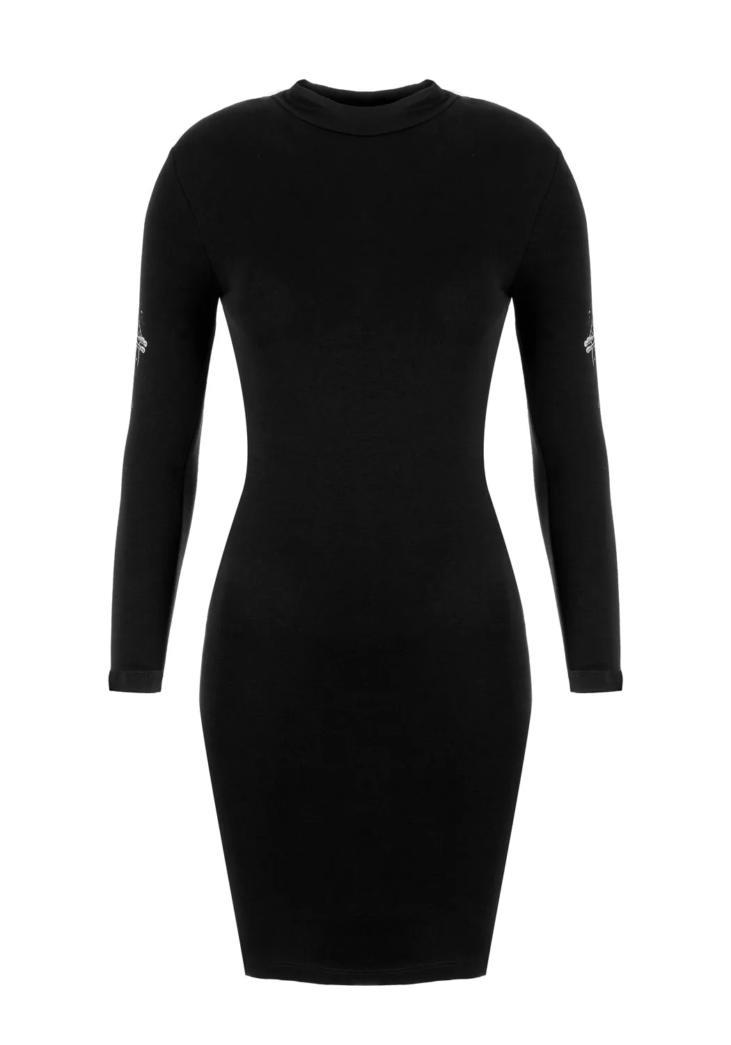 SKULTRO MOCK NECK BODYCON DRESS