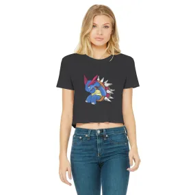 Squirtois Classic Women's Cropped Raw Edge T-Shirt