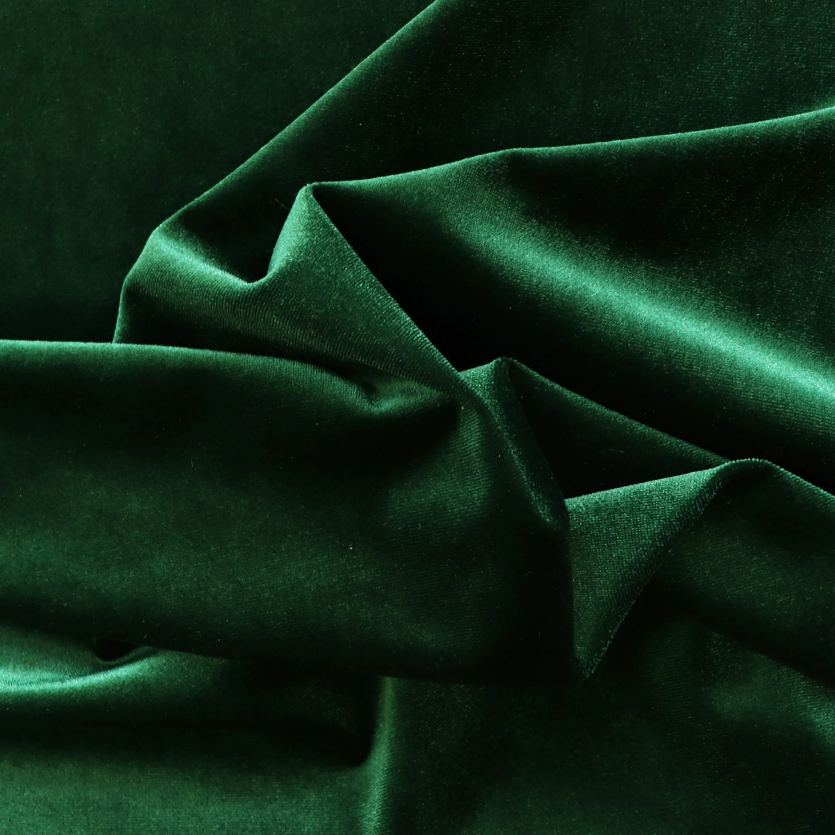 Stretch Velvet - Green Emerald - END OF BOLT 60cm