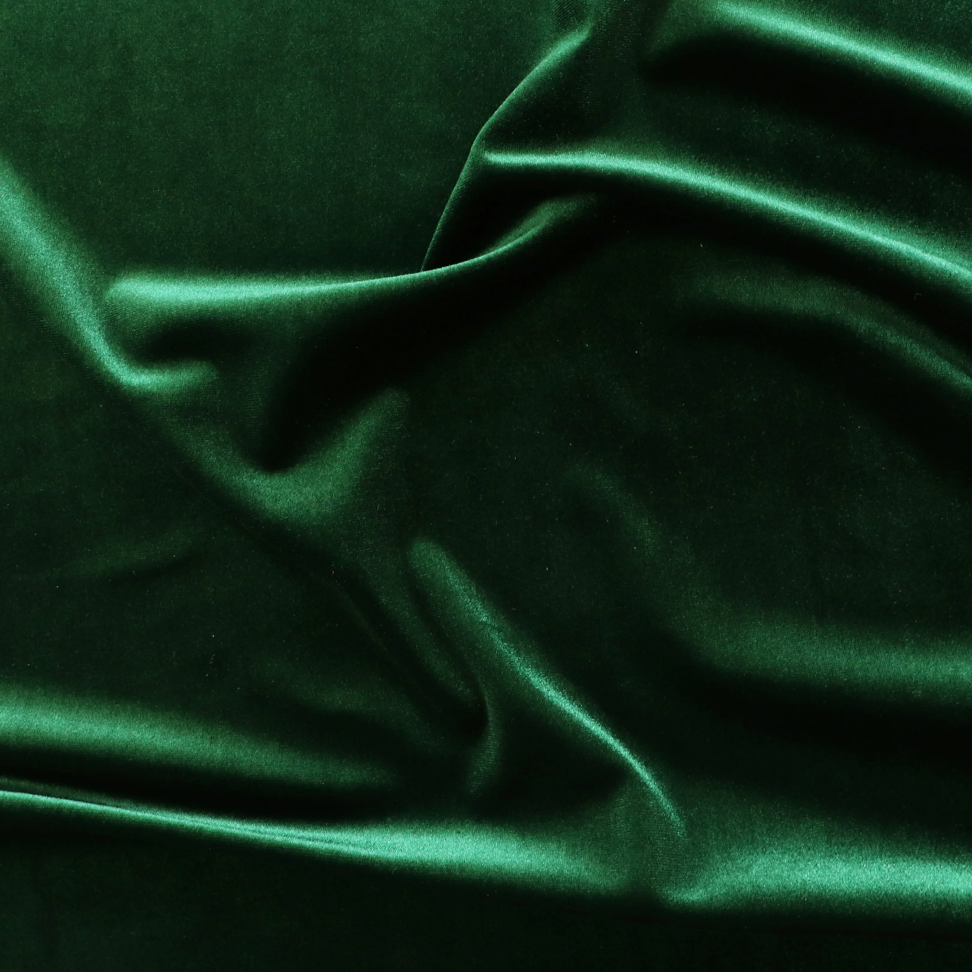 Stretch Velvet - Green Emerald - END OF BOLT 60cm