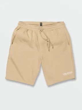 Strike Produce Elastic Waist Shorts - Almond