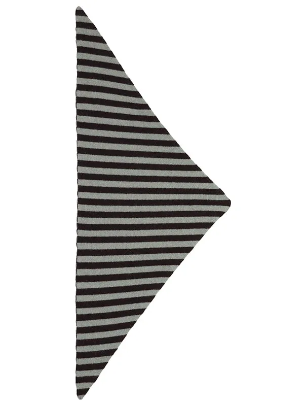 Striped Triangle Neckerchief Scarlet & Oatmeal