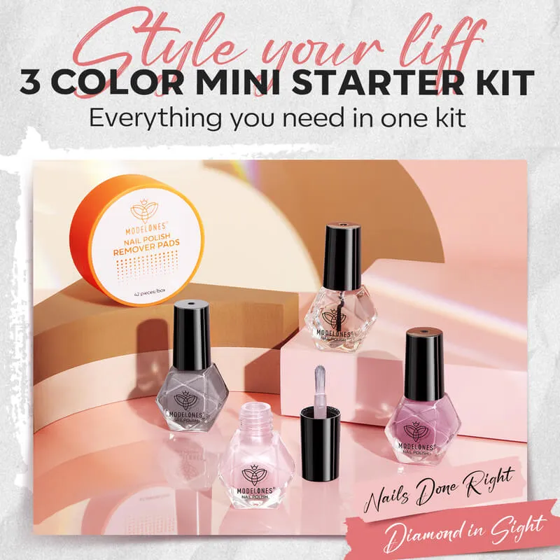 Sugar Rush - 3 Colors Mini Starter Nail Polish Kit 5ml