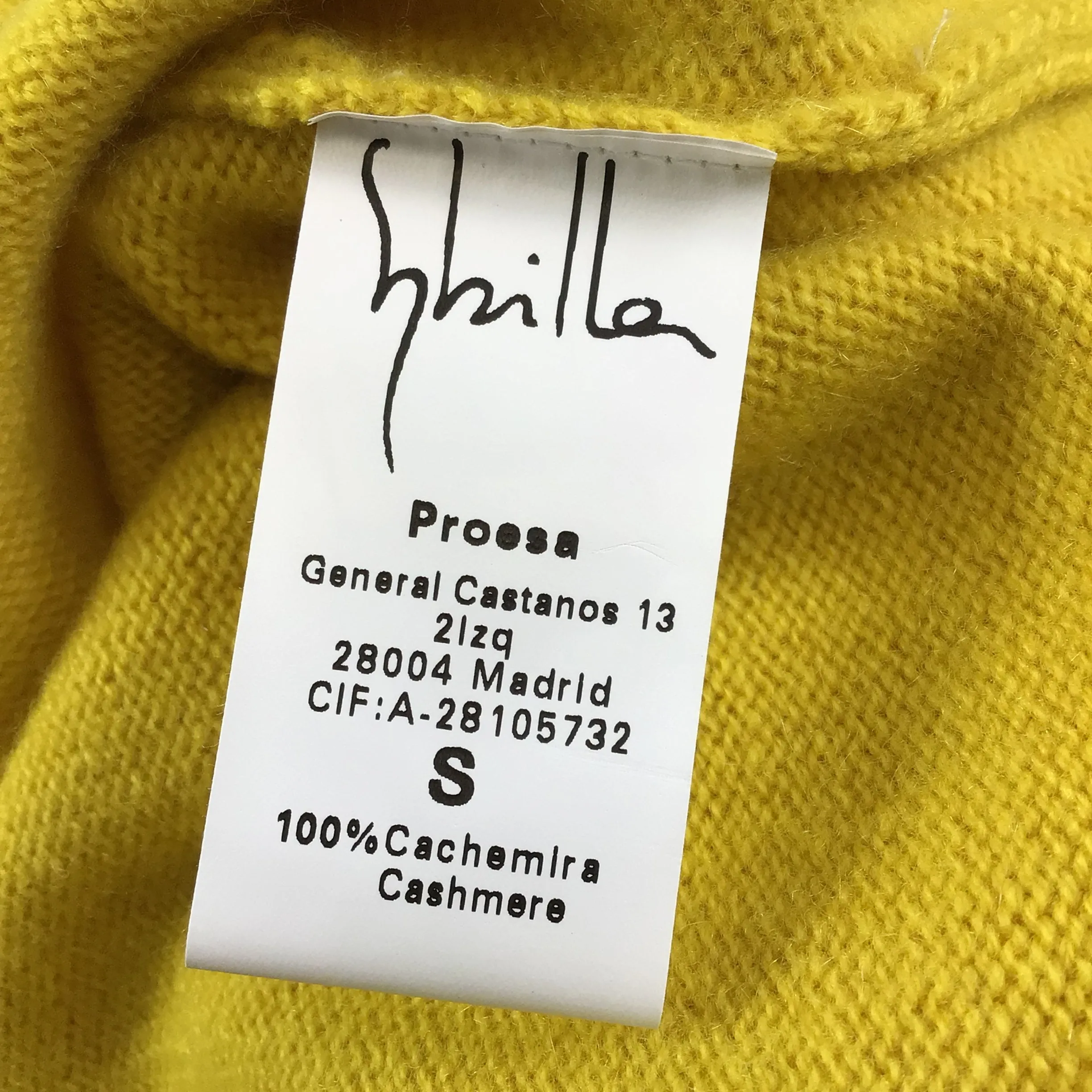 Sybilla Yellow Long Sleeved Cashmere Knit Turtleneck Sweater