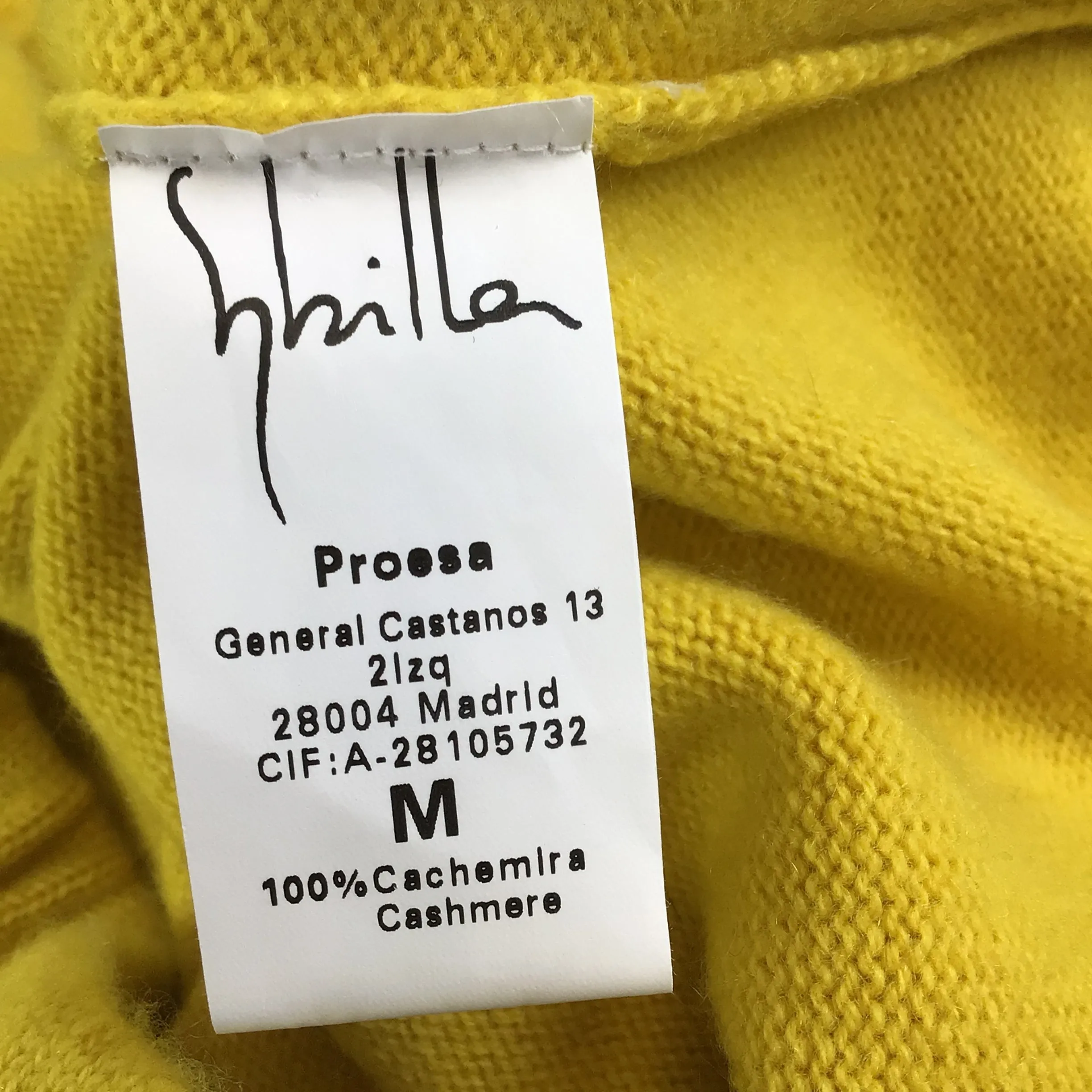 Sybilla Yellow Long Sleeved Cashmere Knit Turtleneck Sweater