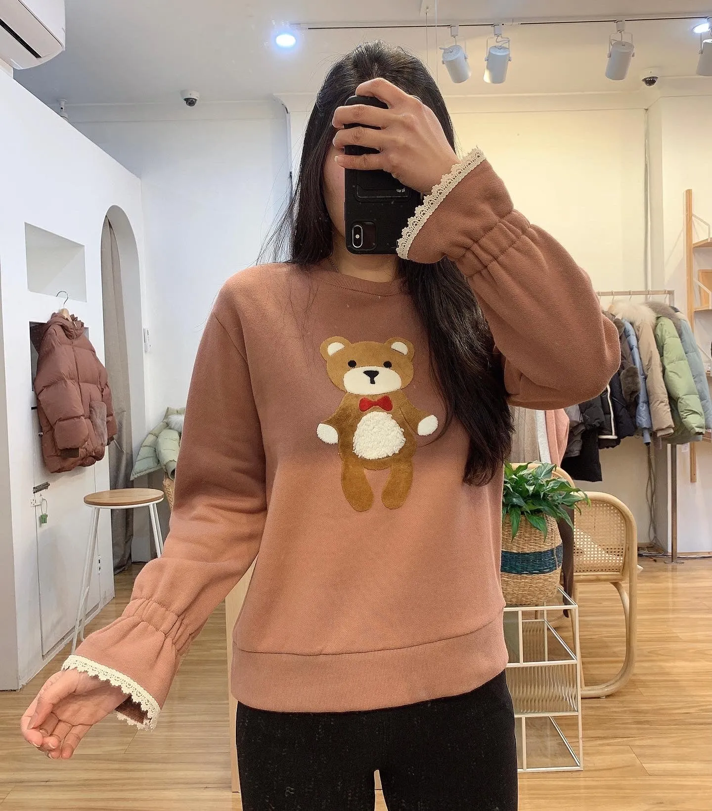 Teddy Bear Puffy Long Sleeve Jumper🧸