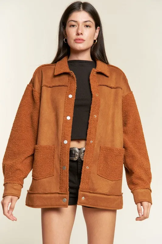 TEEK - FAUX FUR AND SUEDE JACKET