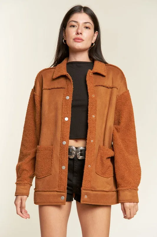 TEEK - FAUX FUR AND SUEDE JACKET