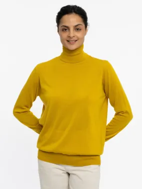 THE SUPER LIGHT ROLLNECK SWEATER | TURMERIC