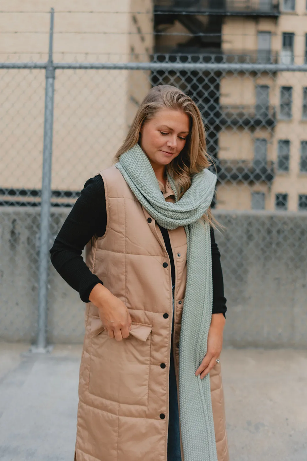 The Winslow Blanket Scarf - Dusty Sage