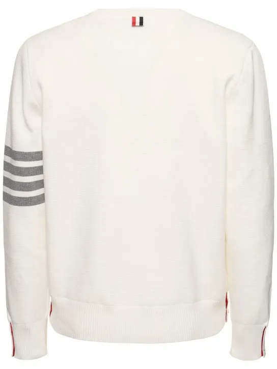 Thom Browne   Milano stitch cotton crewneck sweater 