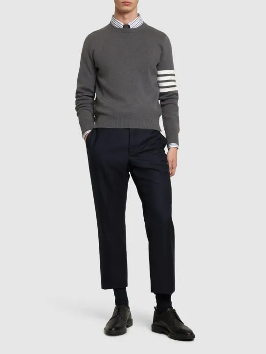 Thom Browne   Milano stitch cotton crewneck sweater 