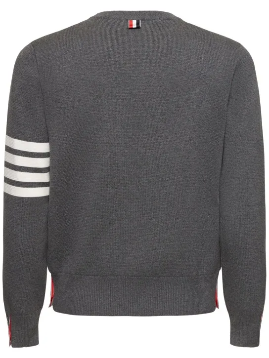 Thom Browne   Milano stitch cotton crewneck sweater 