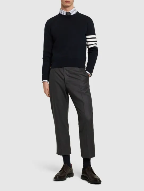 Thom Browne   Milano stitch cotton crewneck sweater 