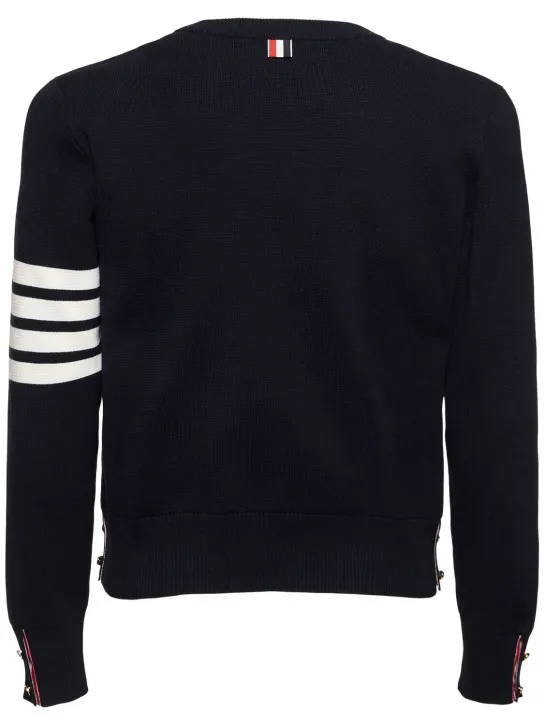 Thom Browne   Milano stitch cotton crewneck sweater 