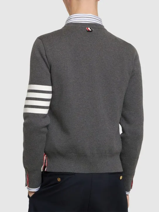 Thom Browne   Milano stitch cotton crewneck sweater 