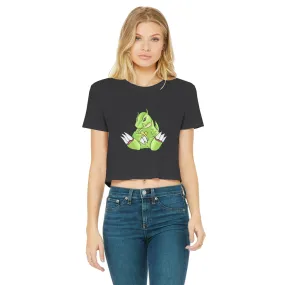 Toxcana Classic Women's Cropped Raw Edge T-Shirt