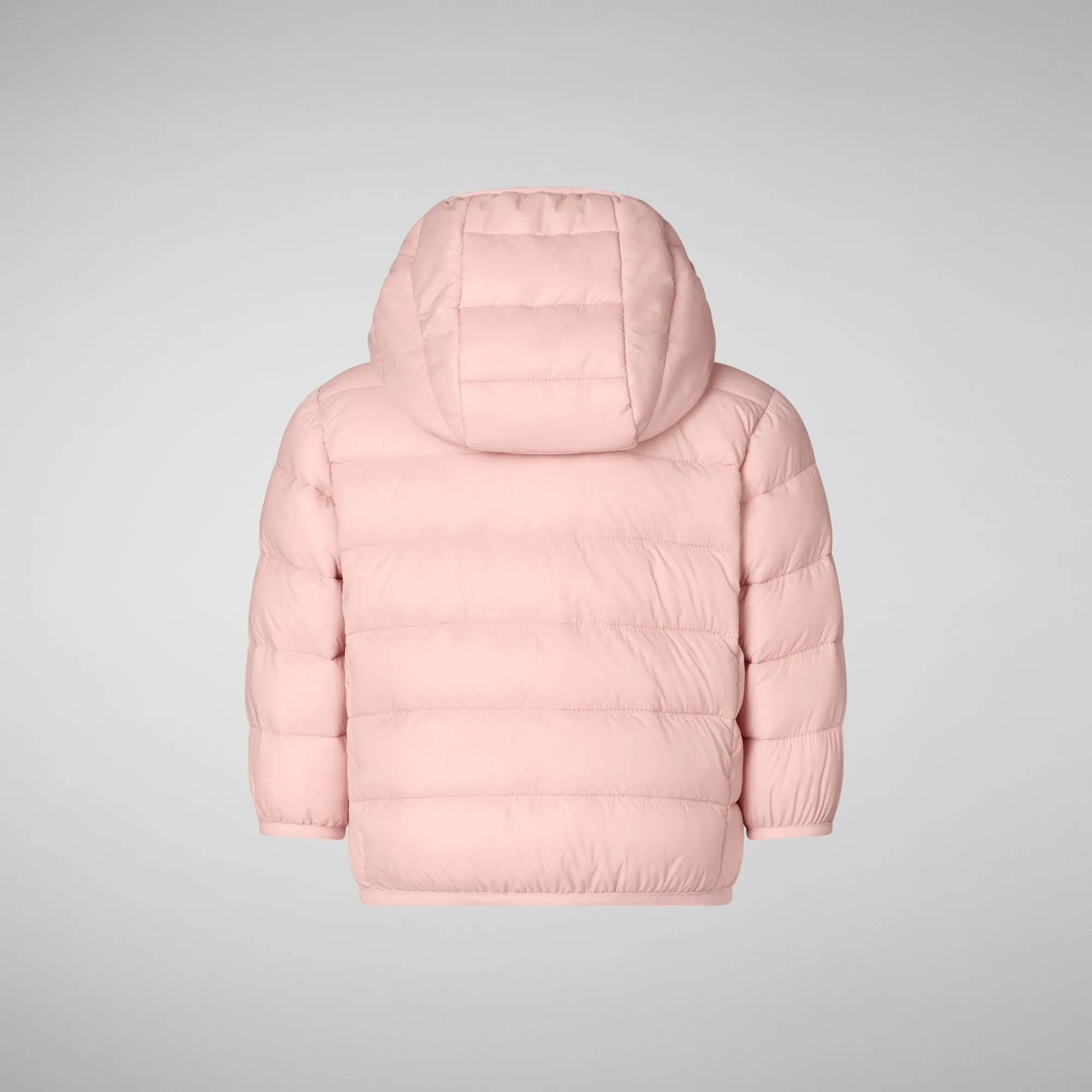 Unisex kids' animal free puffer jacket WAlly in blush pink