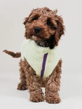 Vegan Sherpa Fleece Dog Vest | Lime