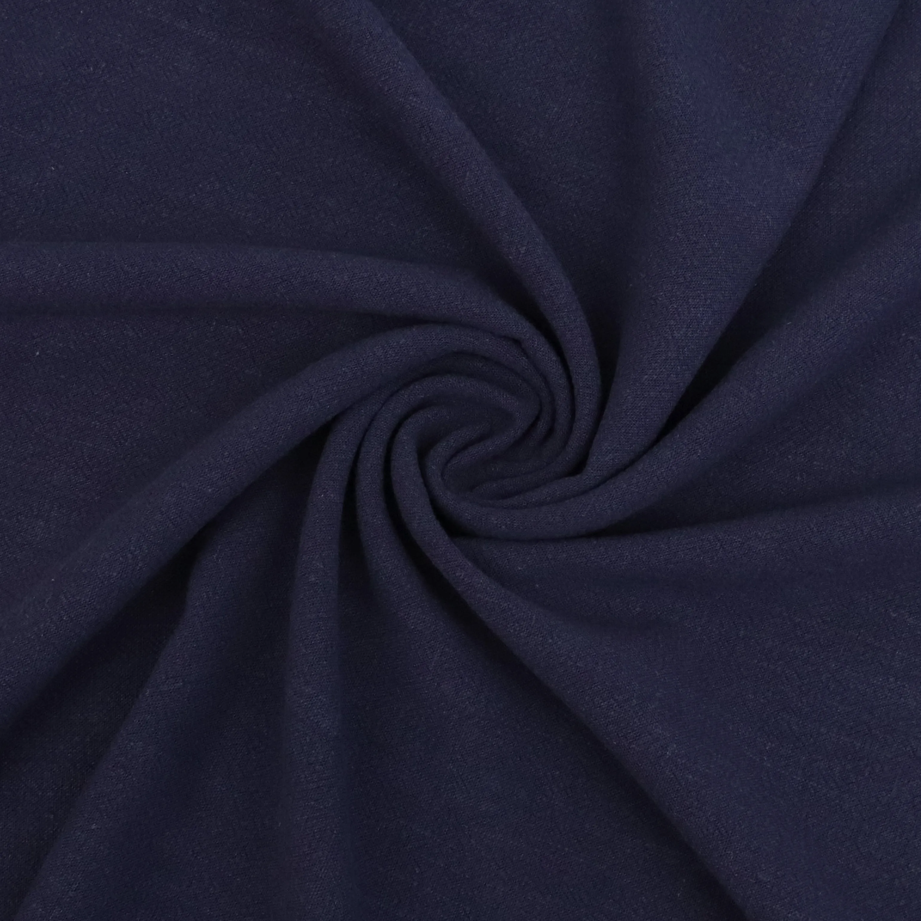 Viscose Linen Slub - Navy Blue