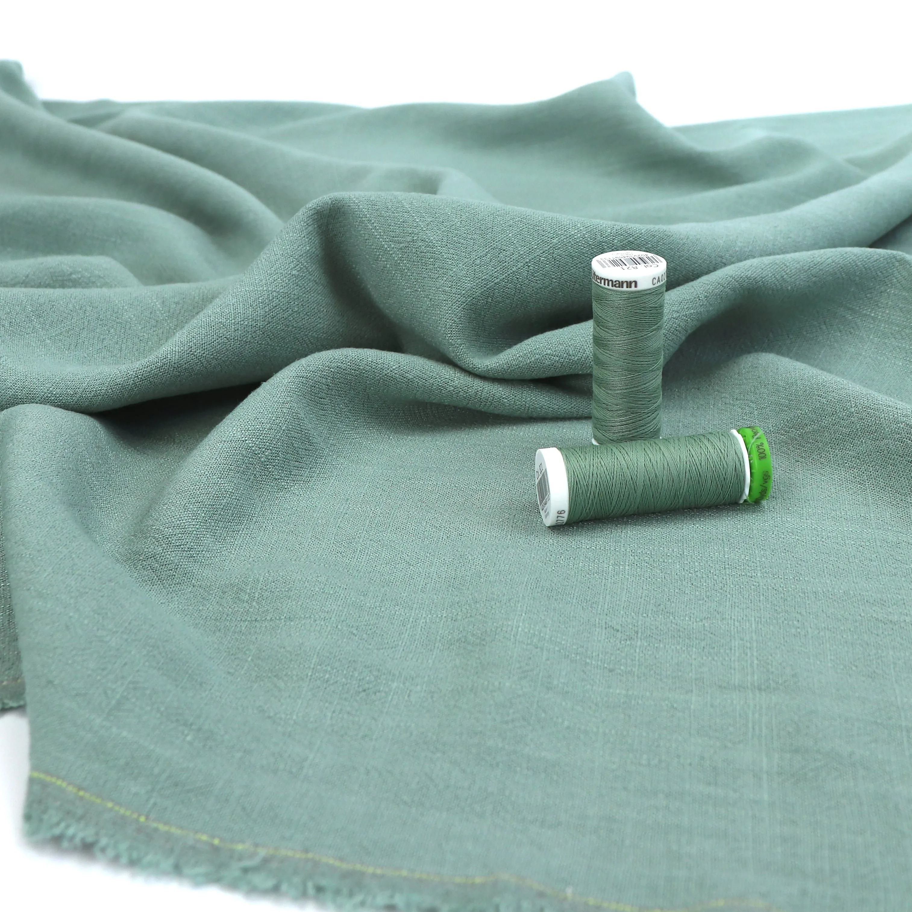 Viscose Linen Slub - Pale Seafoam