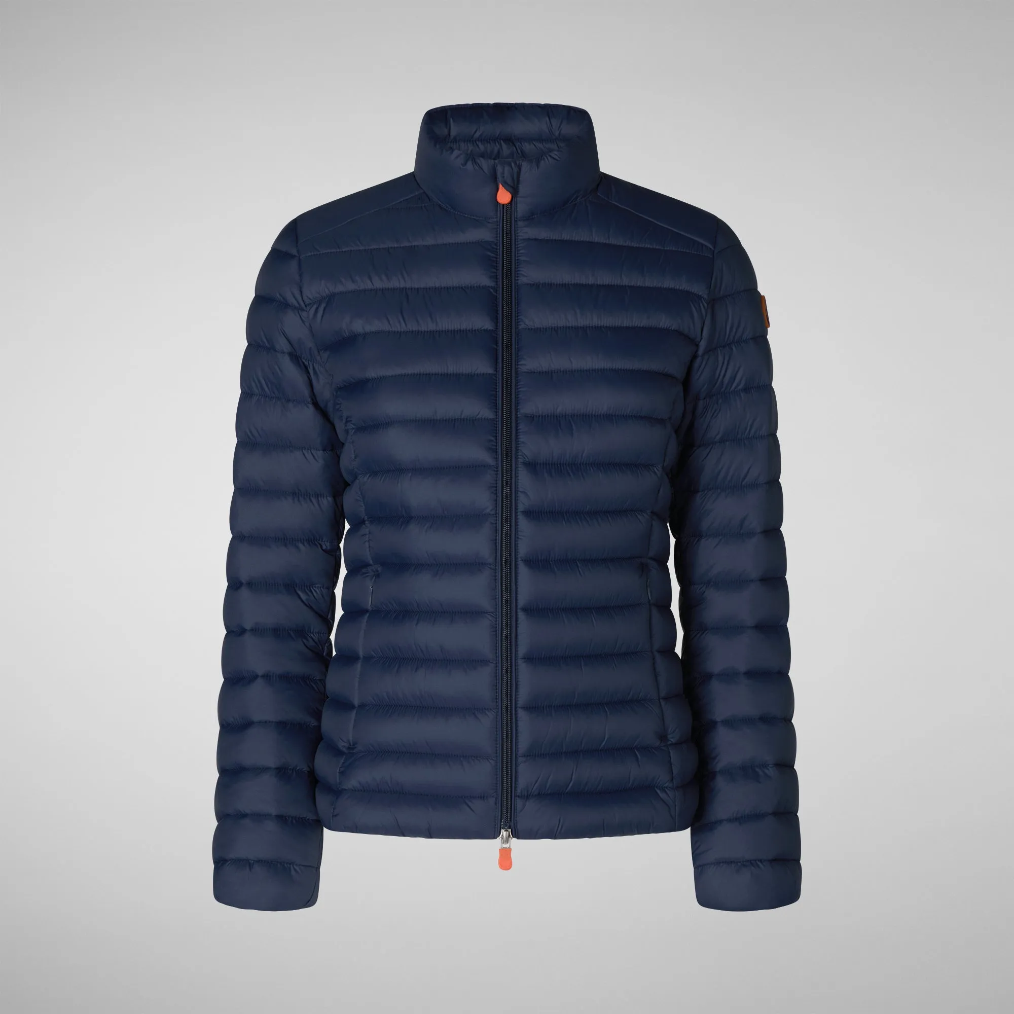 Woman's animal free puffer jacket Carly in navy blue