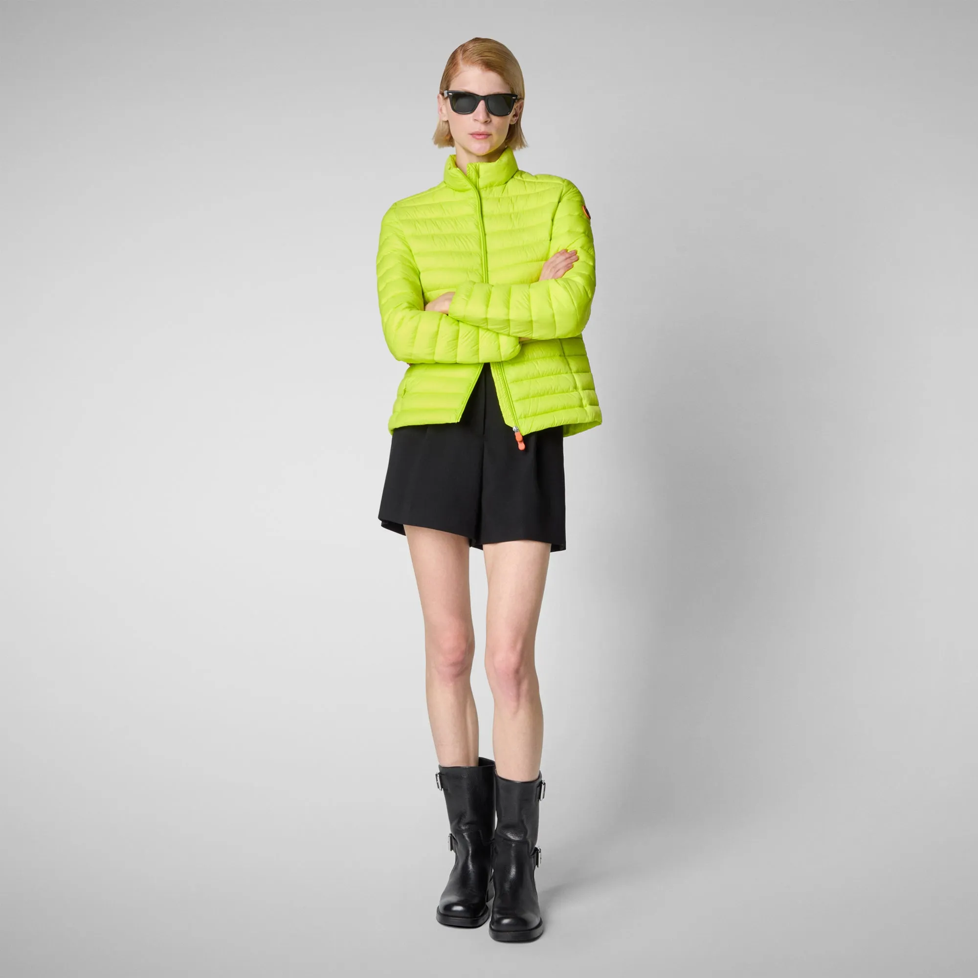 Women's Animal free Puffer Jacket Carly in Lichen Green