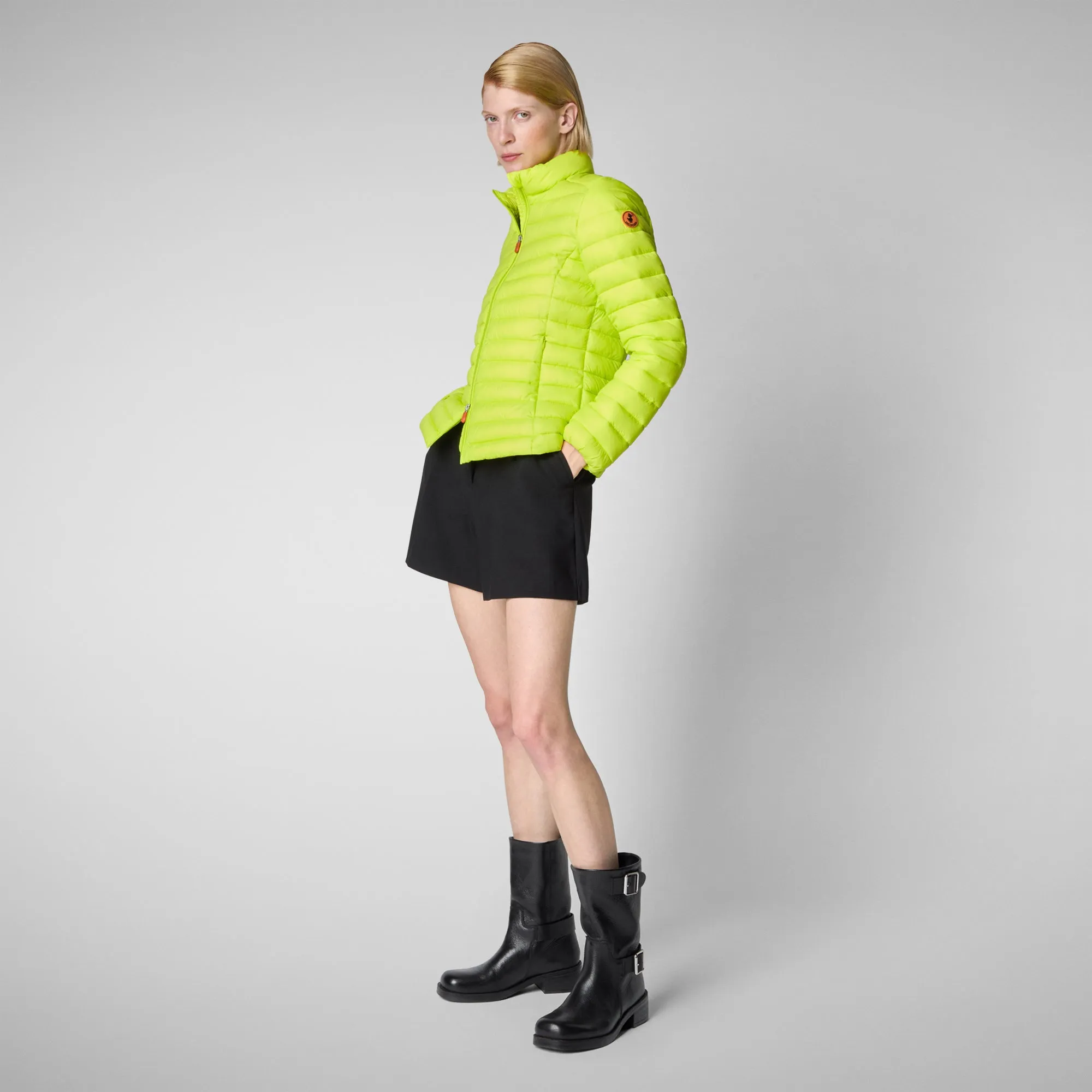 Women's Animal free Puffer Jacket Carly in Lichen Green