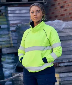 Womens Taped Hi Vis Fleece Jumper