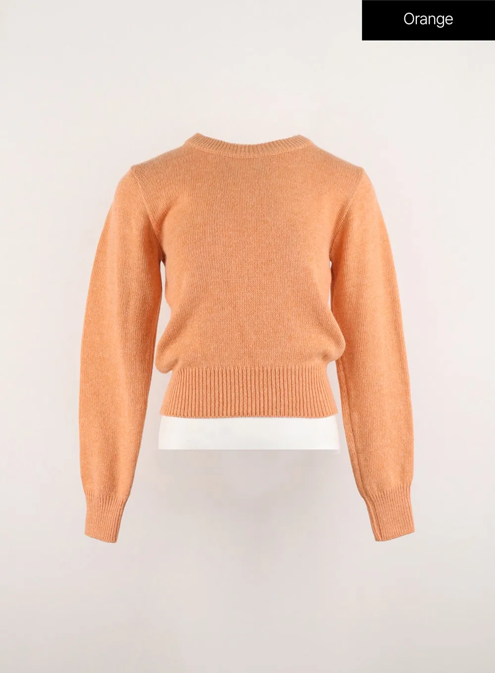 Wool Blend Round Neck Knit Sweater OD314